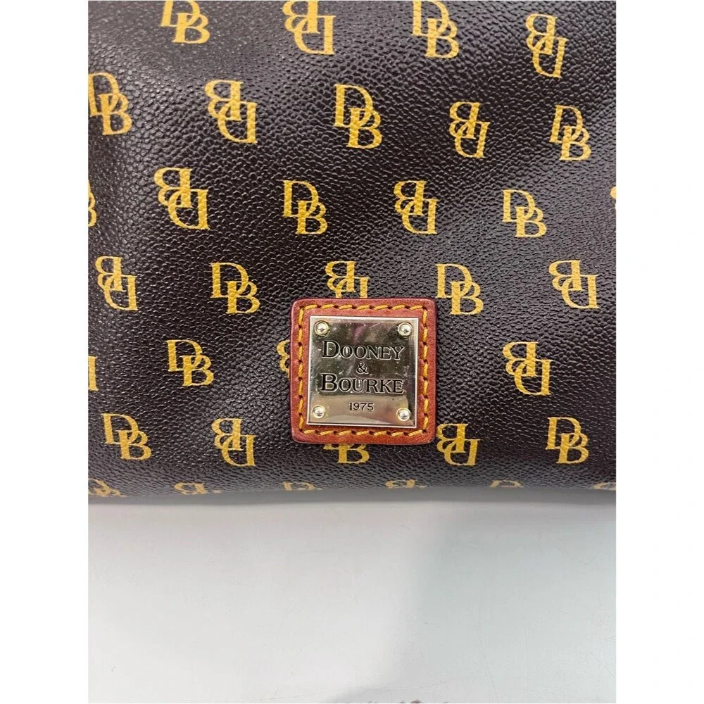 Dooney & Bourke Gretta Signature Satchel Brown Monogram